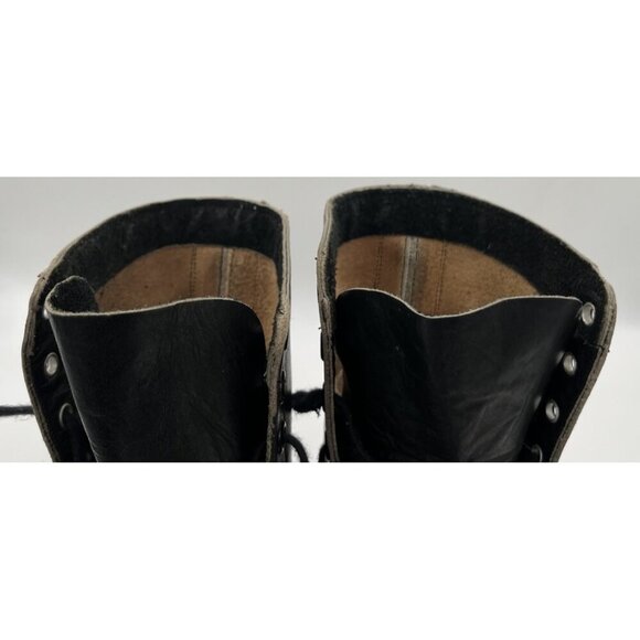 Vtg BFG BF Goodrich Military Combat Capped Toe Black Leather Jump Boot Size 10 main image 11